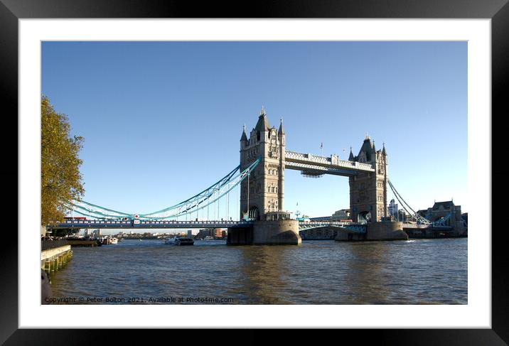 Tower Bridge. London, UK. Framed Mounted Print by Peter Bolton