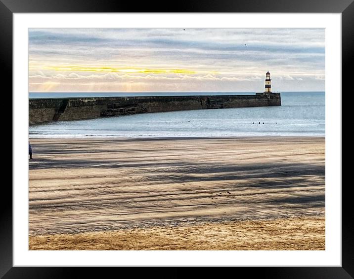 Seaham Harbour Framed Mounted Print by ami Photography