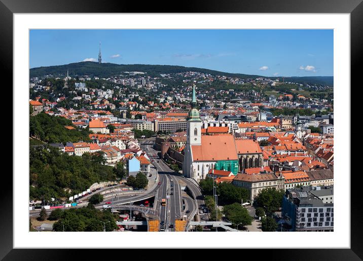City of Bratislava in Slovakia Framed Mounted Print by Artur Bogacki