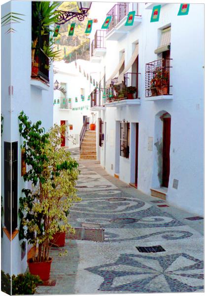 Frigiliana Andalucia Costa Del Sol Spain Canvas Print by Andy Evans Photos