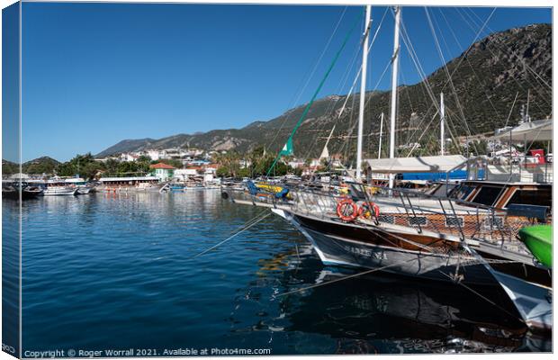 Kas Harbour Canvas Print by Roger Worrall