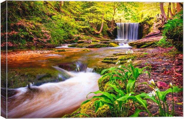 Nant Mill waterfall Canvas Print by Kevin Elias
