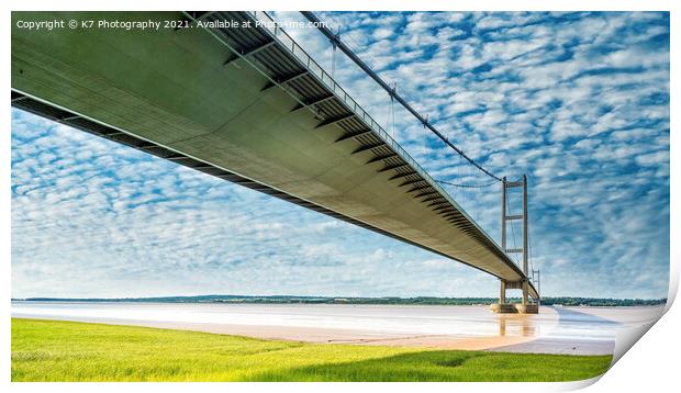 The Humber Bridge Print by K7 Photography