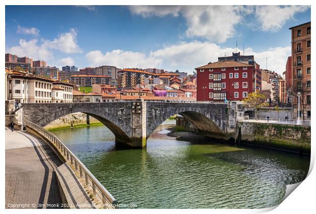 San Antón Bridge, Bilbao Print by Jim Monk