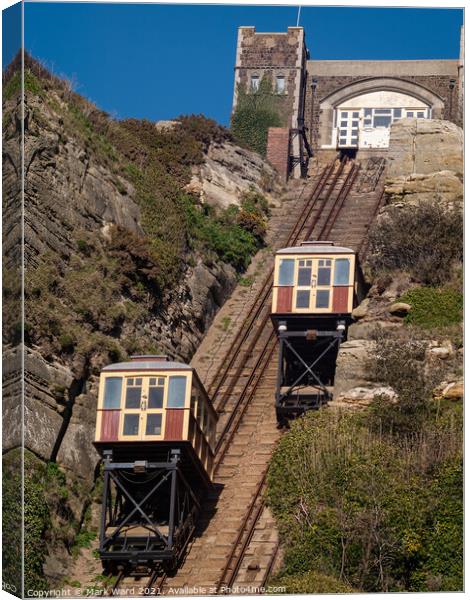 Hastings East Hill Lift. Canvas Print by Mark Ward