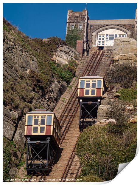Hastings East Hill Lift. Print by Mark Ward