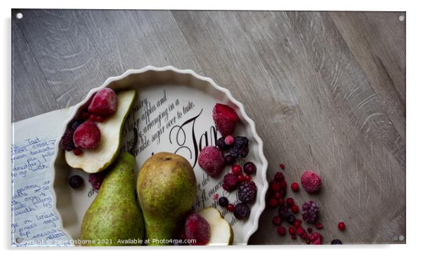 Fruit Tart Acrylic by Jane Osborne