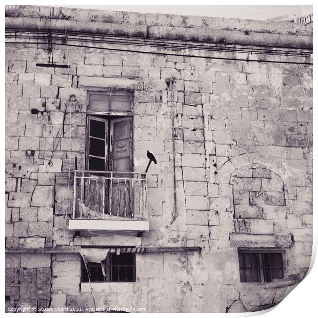 Old Maltese Building Print by Stuart Chard