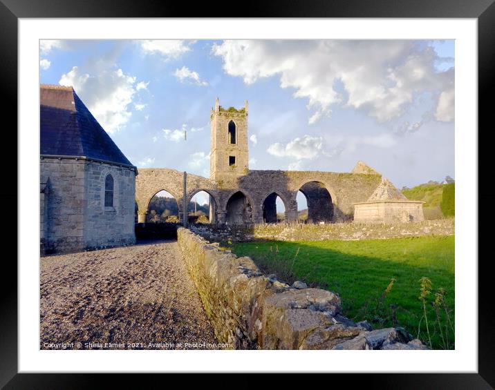 Baltinglass Abbey and Church, Co. Wicklow, Ireland Framed Mounted Print by Sheila Eames