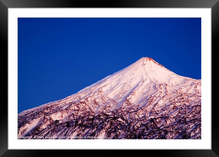 Mount Teide in Twilight Tenerife Framed Mounted Print by Mark Sunderland