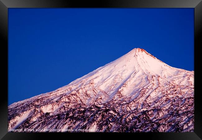 Mount Teide in Twilight Tenerife Framed Print by Mark Sunderland