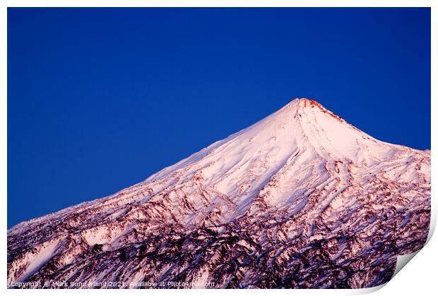 Mount Teide in Twilight Tenerife Print by Mark Sunderland