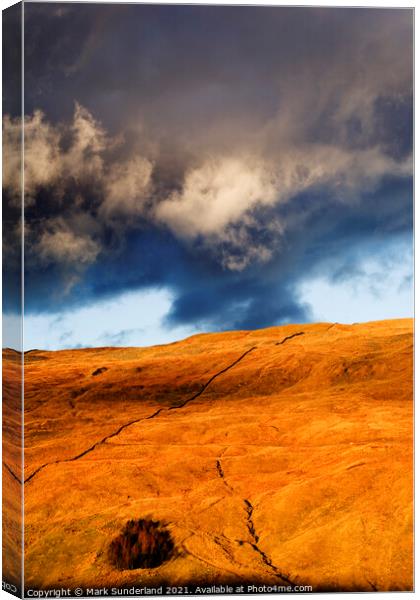 Storm Clouds over Littondale Canvas Print by Mark Sunderland