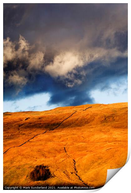 Storm Clouds over Littondale Print by Mark Sunderland