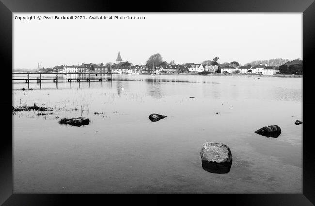 Bosham in Black and White Framed Print by Pearl Bucknall