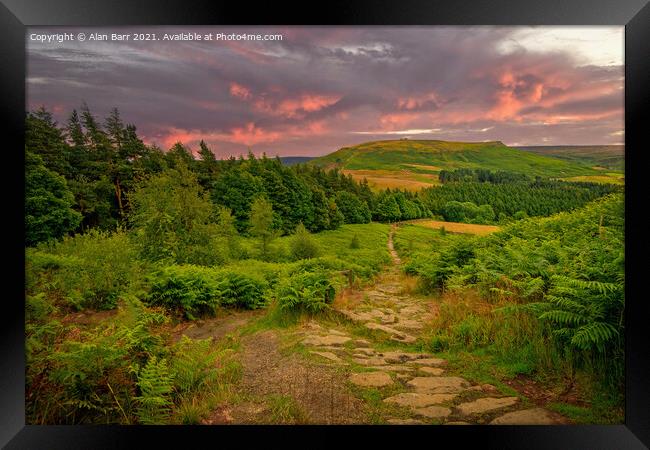 Evening Over the Cleveland Way Trail Framed Print by Alan Barr