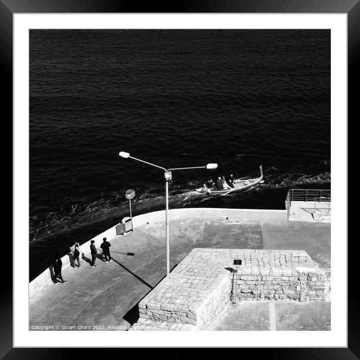 watching people watching boats - Malta Framed Mounted Print by Travel and Pixels 