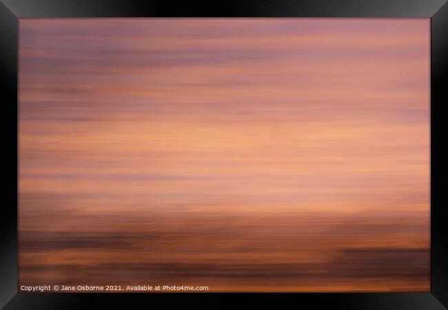 Abstract Sunset Framed Print by Jane Osborne
