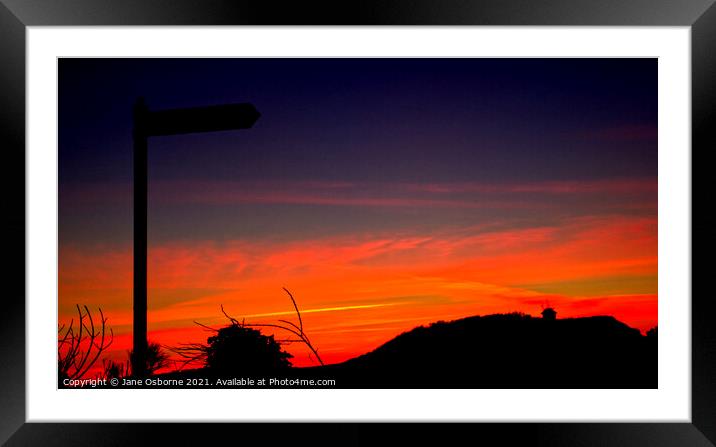 Striking Sunset Framed Mounted Print by Jane Osborne