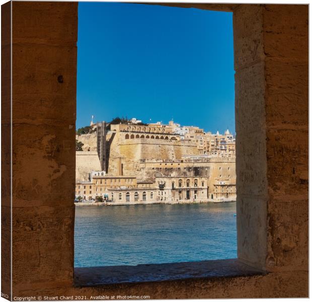 Grand Harbour Valletta in Malta - Black and White Canvas Print by Travel and Pixels 