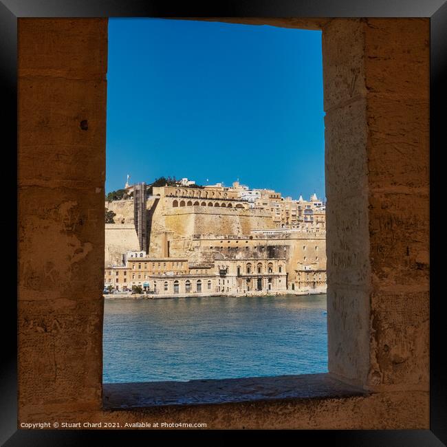 Grand Harbour Valletta in Malta - Black and White Framed Print by Travel and Pixels 