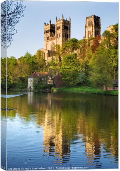 Durham Cathedral at Sunset Canvas Print by Mark Sunderland