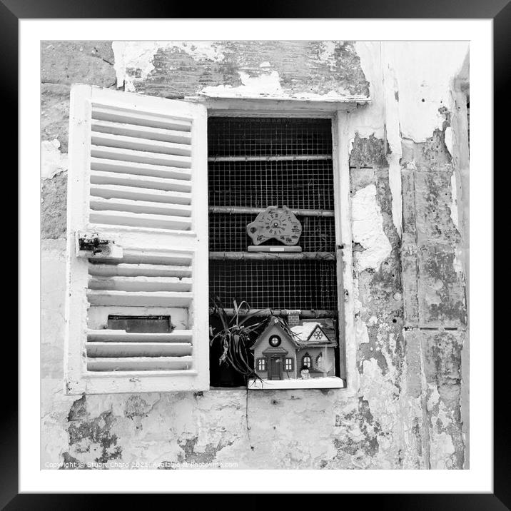 Window in the wall - Valletta Malta Framed Mounted Print by Travel and Pixels 