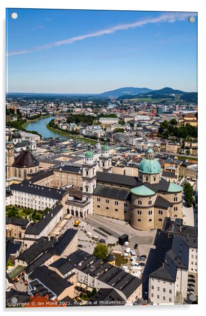 Salzburg City View Acrylic by Jim Monk