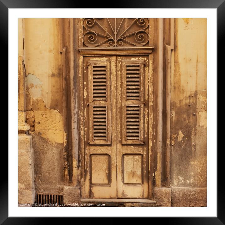 Old door in Valletta Malta Framed Mounted Print by Travel and Pixels 
