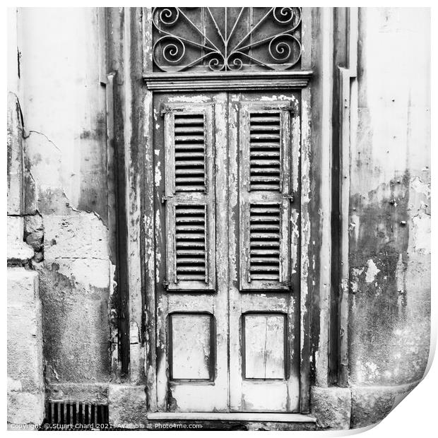 Old door in Valletta Malta Print by Travel and Pixels 