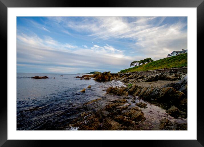 Hannafore shoreline Framed Mounted Print by Oxon Images