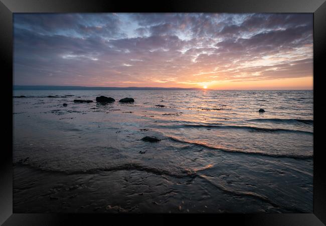 Wirral Sunset Framed Print by Rob Pitt