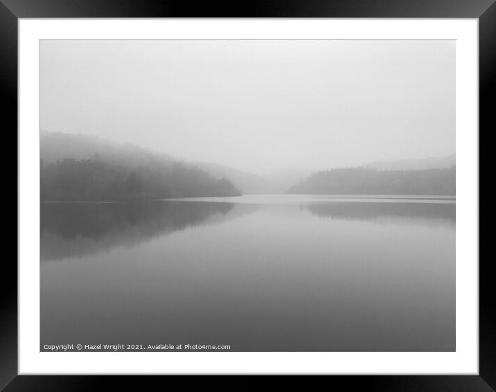 Rivelin Dam on a misty afternoon Framed Mounted Print by Hazel Wright