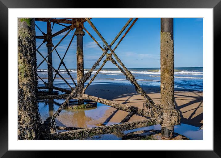 Under Cromer pier Framed Mounted Print by Chris Yaxley