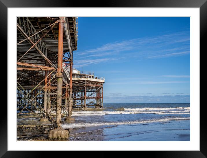 The Victorian pier on Cromer beach Framed Mounted Print by Chris Yaxley
