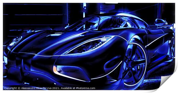 Sport Car Print by Alessandro Ricardo Uva