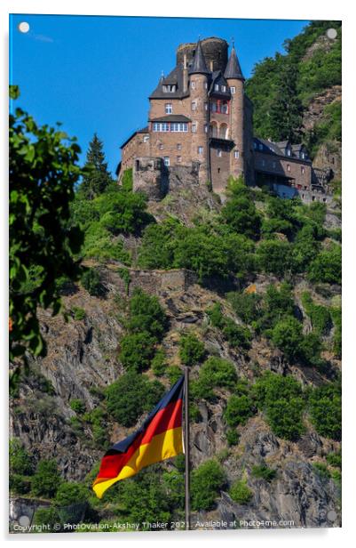 Katz Castle known as Neukatzenelnbogen hill Castle Acrylic by PhotOvation-Akshay Thaker