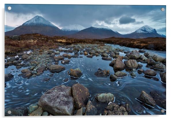 Glamaig and the Red Cuillin Isle of Skye Acrylic by Derek Beattie