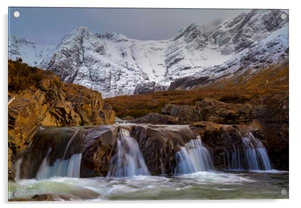 The Fairy Pools  Isle of Skye Acrylic by Derek Beattie