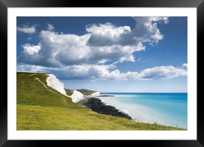 Seven Sisters and Belle Tout Framed Mounted Print by Mark Jones