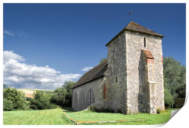 St Botolphs Church, Botolphs, West Sussex Print by Mark Jones