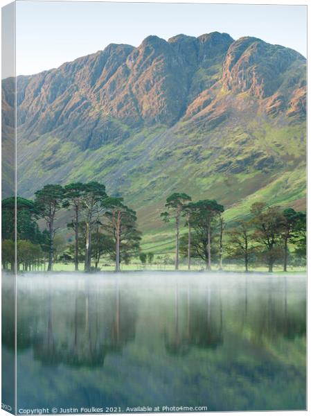 Haystacks and The Sentinels, Buttermere, Lake District Canvas Print by Justin Foulkes