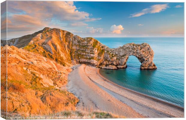 Durdle Door, Dorset Canvas Print by Justin Foulkes