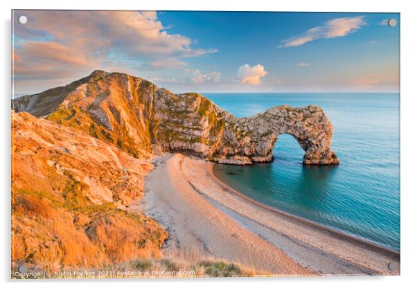 Durdle Door, Dorset Acrylic by Justin Foulkes