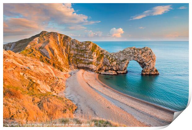 Durdle Door, Dorset Print by Justin Foulkes