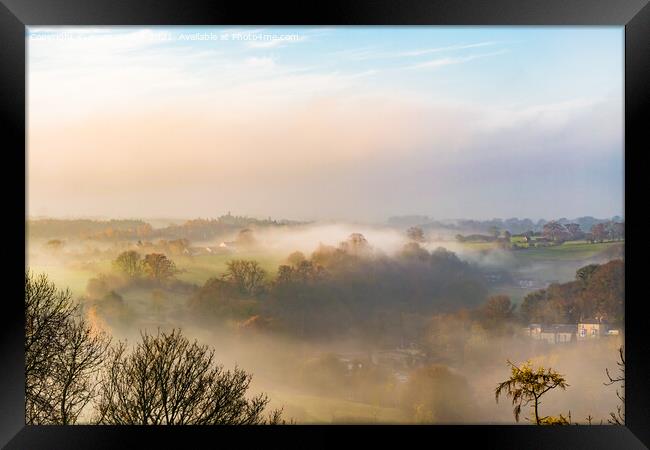 Richmond in the Fog Framed Print by Kevin Winter