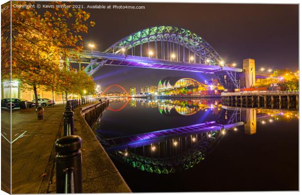 Tyne bridge Reflections Canvas Print by Kevin Winter