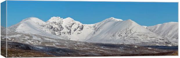 An Teallach Winter Panorama Canvas Print by Derek Beattie