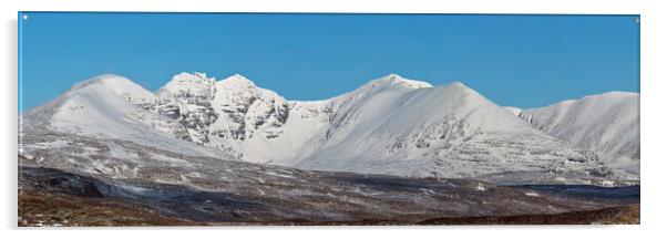 An Teallach Winter Panorama Acrylic by Derek Beattie