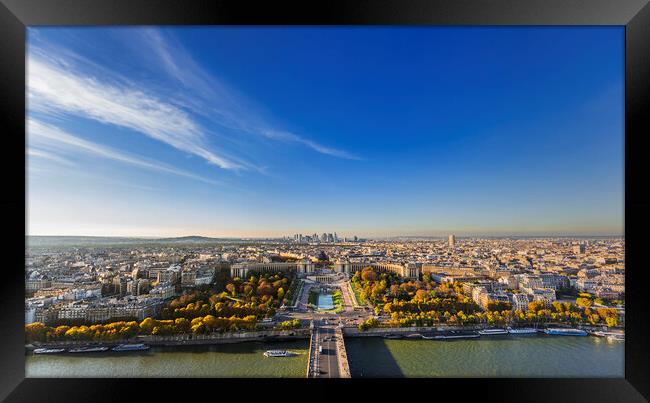 Paris Panorama Vista from Eiffel Tower 2 Framed Print by Maggie McCall